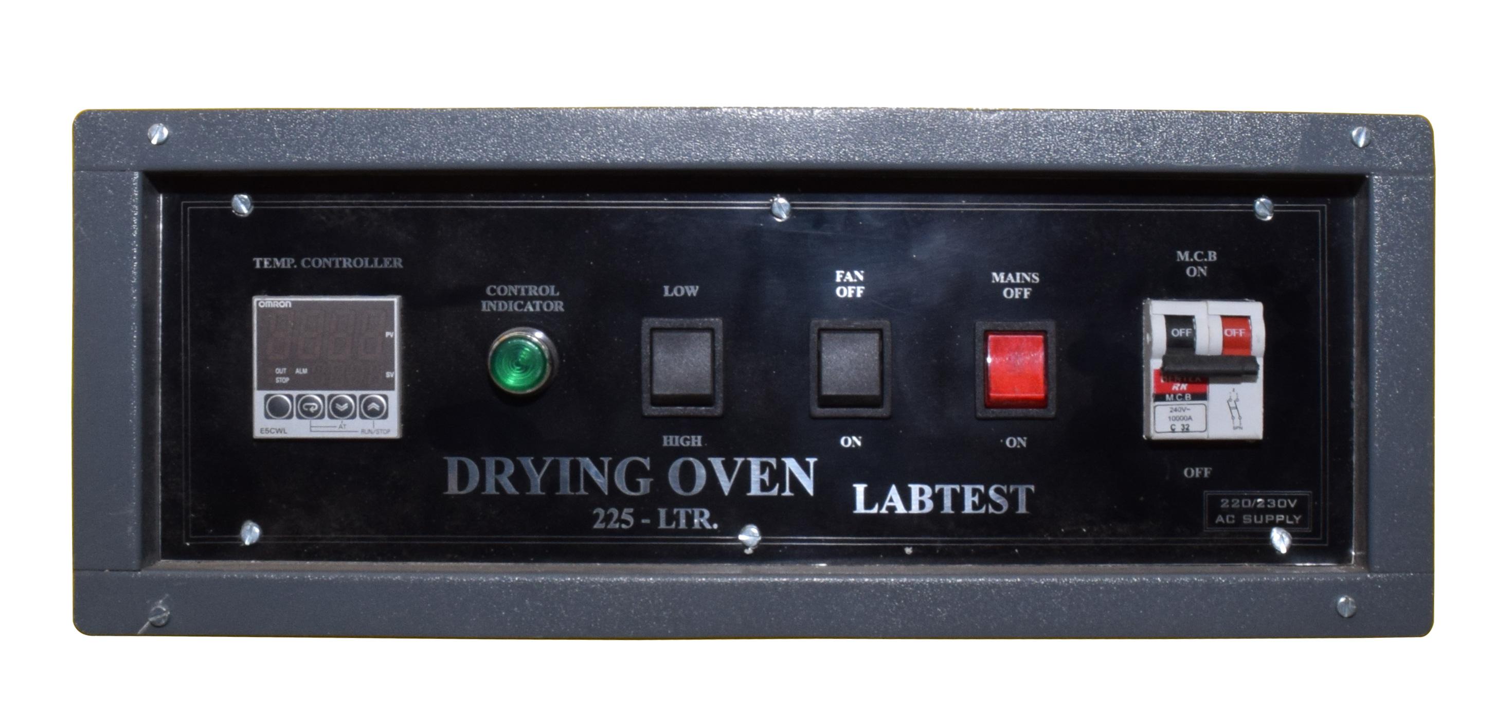 Control panel - Digital Double Door Drying Oven